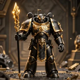 black and gold warhammer 4 0 k emperor, cinematic