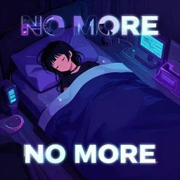 no more ; and by a sleep to say we end, vector graphics, cyberpunk