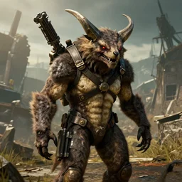deathclaw from fallout 4, unreal engine 5, 4 k, graphics overhaul mod