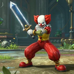 final boss battle with clown strife using his balloon sword epic cinematic cutscene render screenshot final fantasy 7 remake high resolution