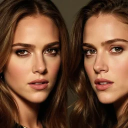 a closeup, 4 5 mm, detailed photograph of a woman half jessica alba half nathalie portman half scarlett johansson, beautiful low light, 4 5 mm, by franz lanting