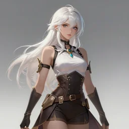 Ahri white hair, concept art, artstation