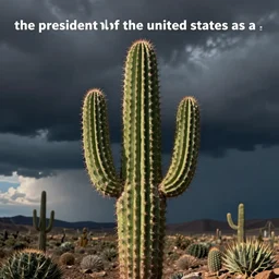 “ the president of the united states as a cactus ”