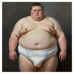 a morbidly obese frank lampard, oil on canvas, huge diaper, highly detailed, trending on artstation, sharp focus