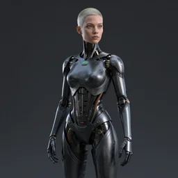 character of ex machina 3 d render in octane