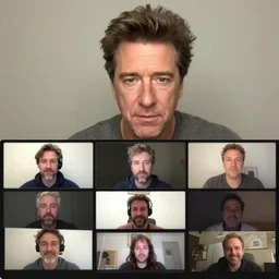 john goodman on a zoom call without his shirt on