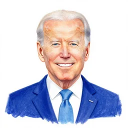 a kindergarten drawing of joe biden,