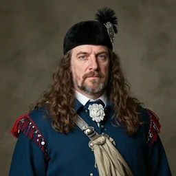 a portrait of a Scottish chief (not an Indian chief)