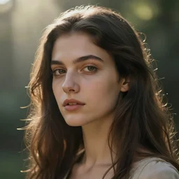 photo - realistic single close - up portrait of a goddess by irakli nadar, god rays
