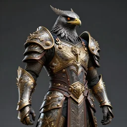 warrior with falcon themed armour ,highly detailed, 4k, HDR, smooth, sharp focus, hyper realistic, high resolution