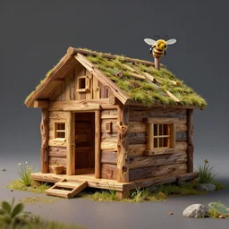 a hut in the future made by beeple