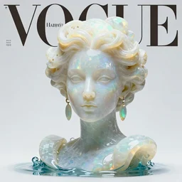 a sculpture made of opal and water, portrait, queen, future, harper's bazaar, vogue, magazine, insanely detailed and intricate, concept art, ornate, luxury, elite, elegant, trending on artstation, by Ruan Jia, Kenneth Willardt, Ross Tran, WLOP, Andrei Riabovitchev.