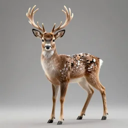 a feathered deer with bird feathers instead of fur, trending on artstation, highly detailed, full body