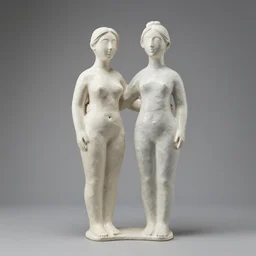 a contemporary ceramic sculpture of emma roberts krysten ritter by hikari shimoda