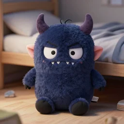 cute fumo plush of my sleep paralysis demon, the creature that visits me at night, the monster from underneath my bed