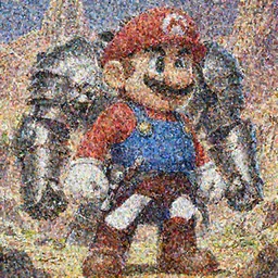 mario as the armored titan in the style of attack on titan