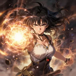 Anime Girl using her final devastating power she can only use once, detailed, centered, digital painting, artstation, concept art, donato giancola, Joseph Christian Leyendecker, WLOP, Boris Vallejo, Breathtaking, 8k resolution, extremely detailed, beautiful, establishing shot, artistic, hyperrealistic, beautiful face, octane render, cinematic lighting, dramatic lighting, masterpiece
