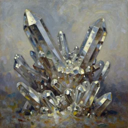 complex crystal mine, oil painting, by grzegorz rutkowski