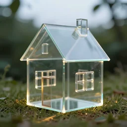 house made of glass, photograph