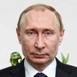 vladimir putin, is orc gremlin, by alex grey and arik brauer, realistic face