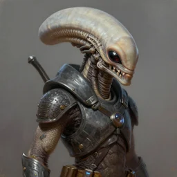concept art for a new star wars alien character, detailed portrait, digital art, oil painting, character art