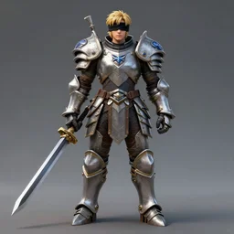 full body shot of 2B with a blindfold and armor as a Starcraft 2 commander, highly-detailed