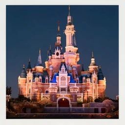 city at night by disney concept artists, blunt borders, rule of thirds