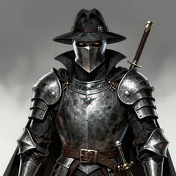portrait of a plague doctor warrior wearing an armor by Takeshi Obata