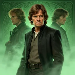 photography of cade skywalker, deep focus, science fiction, star wars legends, green mist, intricate, elegant, highly detailed, digital painting, artstation, concept art, matte, sharp focus, illustration, art by artgerm and greg rutkowski and alphonse mucha