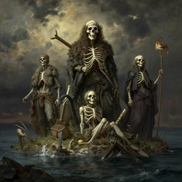 incredibly detailed, cinematic, isle of the dead, 8 k, octane render, world builder render, oil - painting by arnold bocklin and john everett millais