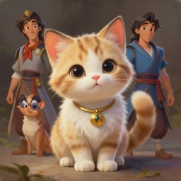 a beautiful painting of a kitten in genshin impact. disney character design by cory loftis, fenghua zhong, ryohei hase, ismail inceoglu and ruan jia. artstation, volumetric light, detailed, photorealistic, rendered in octane