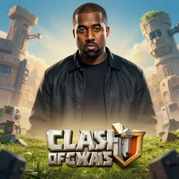 clash of clans film poster concept featuring Kanye