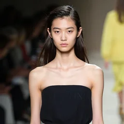 A beautiful portrait of Ming Xi as a model at Valentino fashion show Milan Spring/Summer 2018, highly detailed, in the style of cinematic, Getty images, fashion week backstage,  makeup by Pat Mcgrath, shot by Greg rutkowski