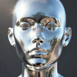 human face made of perfect mirror, silver mirror, mirror skin, reflections, reflections, 3 d rendering, hdr, hdr, octane rendering, maya rendering, path tracing, occlusion, global illumination, sun flares, vsx, vsx, cgi, smooth shadows, insanely detailed, 8 k, high resolution, kinematics.