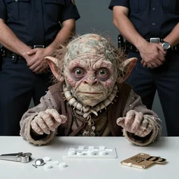 cops arrest gollum for drugs