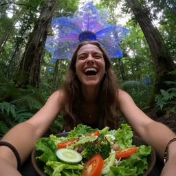 dmt gopro photo first person perspective of psilocybin stock photo of woman laughing at sallad