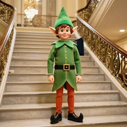 keebler elf standing mid rms titanic grand staircase