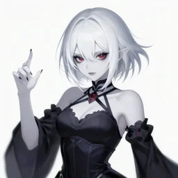 Gorgeous and beautiful grown up anime women as a evil witch with pale white skin , short white hair , casting a spell ,Evil eyes , artstation , 4K , Highly detailed , high quality , dramatic lighting , drawn by anyone with a pencil , elegant, highly detailed, centered, digital painting, artstation, concept art, artgerm, donato giancola, Joseph Christian Leyendecker, WLOP, Boris Vallejo, Artgerm