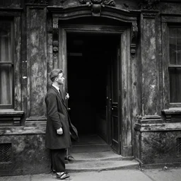 eerie, black and white photo, historic, realistic, highly detailed, 1 7 0 0 s