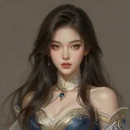 soft pretty female with long hair, wearing gorgeous clothing, digital character illustration, artstation trending female illustration, intricate, sharp focus, hyper detailed, digital painting, matte, character art byngan pham, masterpiece