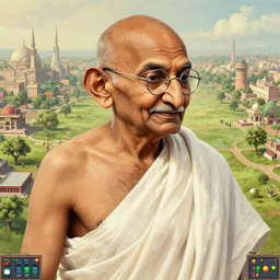 Ghandi from Civ 6, not being very peaceful