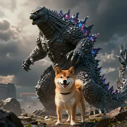godzilla as a shiba inu