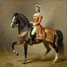 the royal king's horse by greg hildebrant lisa frank fancy rococo baroque regal equine oil painting high quality award winning clothed in fancy garb