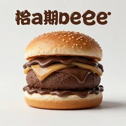 ( ( ( hamburger ) ) ) made entirely out of chocolate!!!!!, advertisement, food photography, studio lighting