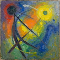 a painting of nothing, in the style of kandinsky