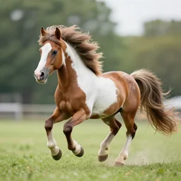 wide angle full body action shot of a my little pony hybrid appaloosa horse, an appaloosa hybrid a mane and tail instead like my little pony, professional, high quality, 4 k, dof, bokeh, action, photorealistic, digital art
