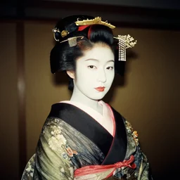 Portrait Photograph of a Japanese Geisha Kodak X-Ray Film