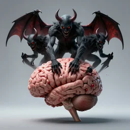 demons coming out of human brain