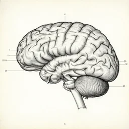 Detailed blueprint explaining how new memories are stored in the brain, made by Leonardo da Vinci