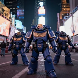 space marines in times square